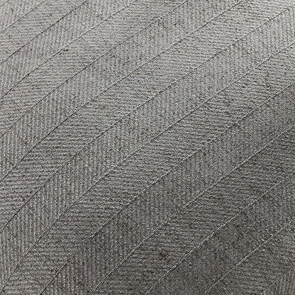20x20 Linen Pillow Covers Grey Pack of 2 Farmhouse Boho Neutral Accents Striped - Image 2