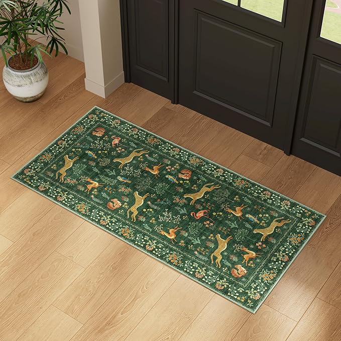 DUKINO 2x4 Rug for Hallway, Washable Kitchen Runner Rug - Image 2