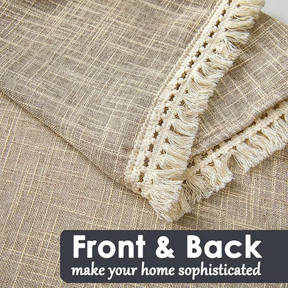 Beda Home Tassel Linen Textured Swag Valances - Image 3
