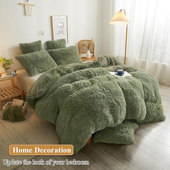 XeGe Faux Fur Fluffy Pillow Cases, Plush Shaggy Soft Furry Pillow Shams - Image 6