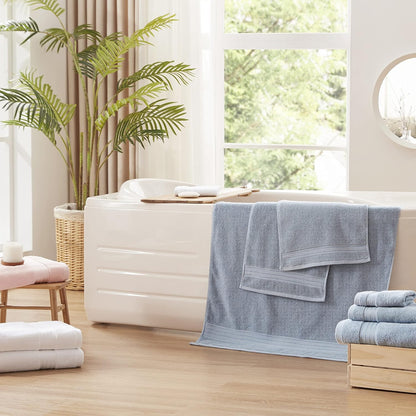 cozyart luxury bath towel set 6 pcs, light, main product view