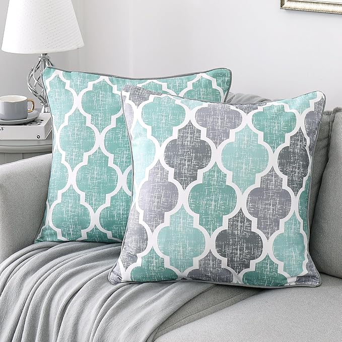 Beauoop Pack of 2 Throw Pillow Cases Covers by Beauoop