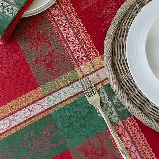 Benson Mills Heavyweight Yarn Dyed Jacquard Fabric Plaid Table Cloth, - Image 6
