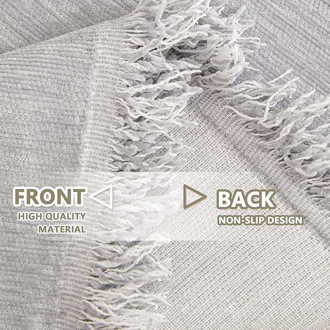 MYSKY HOME Light Gery Chenille Sofa Cover - Image 4
