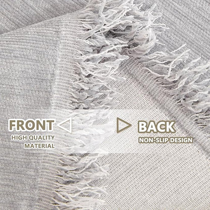 MYSKY HOME Light Gery Chenille Sofa Cover - Image 4