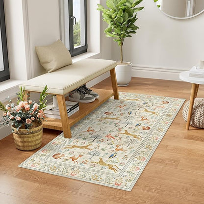 DUKINO 2x5 Rug for Hallway, Washable Kitchen Runner Rug by DUKINO