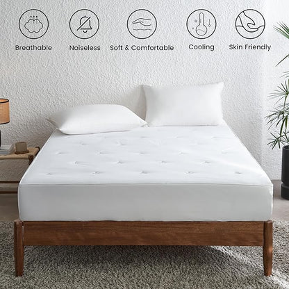 Simple&Opulence Cooling Quilted Mattress Pad – Fitted Sheet Mattress Protector - Image 2