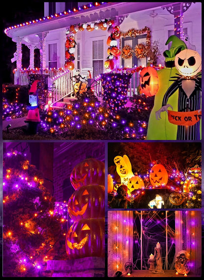 Minetom Halloween Solar Lights Outdoor,4Pack Total 160FT Halloweeen Light