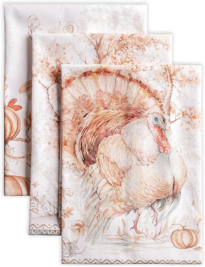 Maison d' Hermine Kitchen Towels Set of 3 100% Cotton 20" x 27.5" Reusable by MaisondHermine