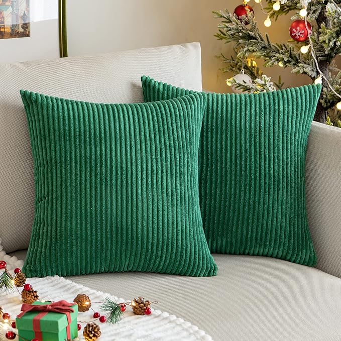MIULEE Pack of 2 Corduroy Soft Soild Decorative Square Throw Pillow Covers Set - Image 7