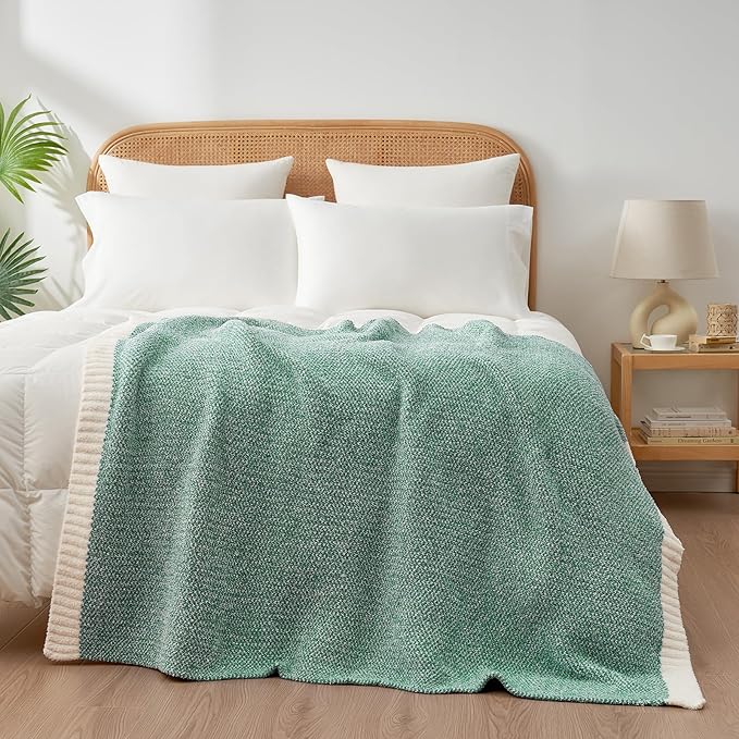 Snuggle Sac Green Throw XL Blanket 50x70, Super Soft Warm Blankets Oversized - Image 8