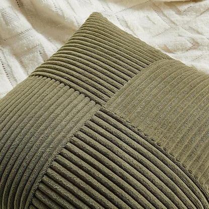 Fancy Homi 2 Packs Olive Green Lumbar Decorative Throw Pillow Covers 14x22 Inch - Image 3