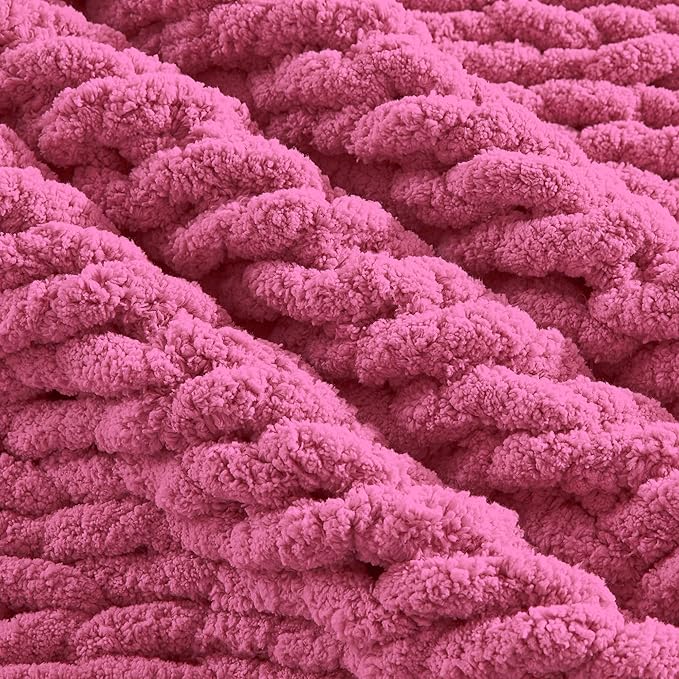 Carriediosa Chunky Knit Throw Blanket 60" X 80" Twin, 100% Hand Made Large - Image 7