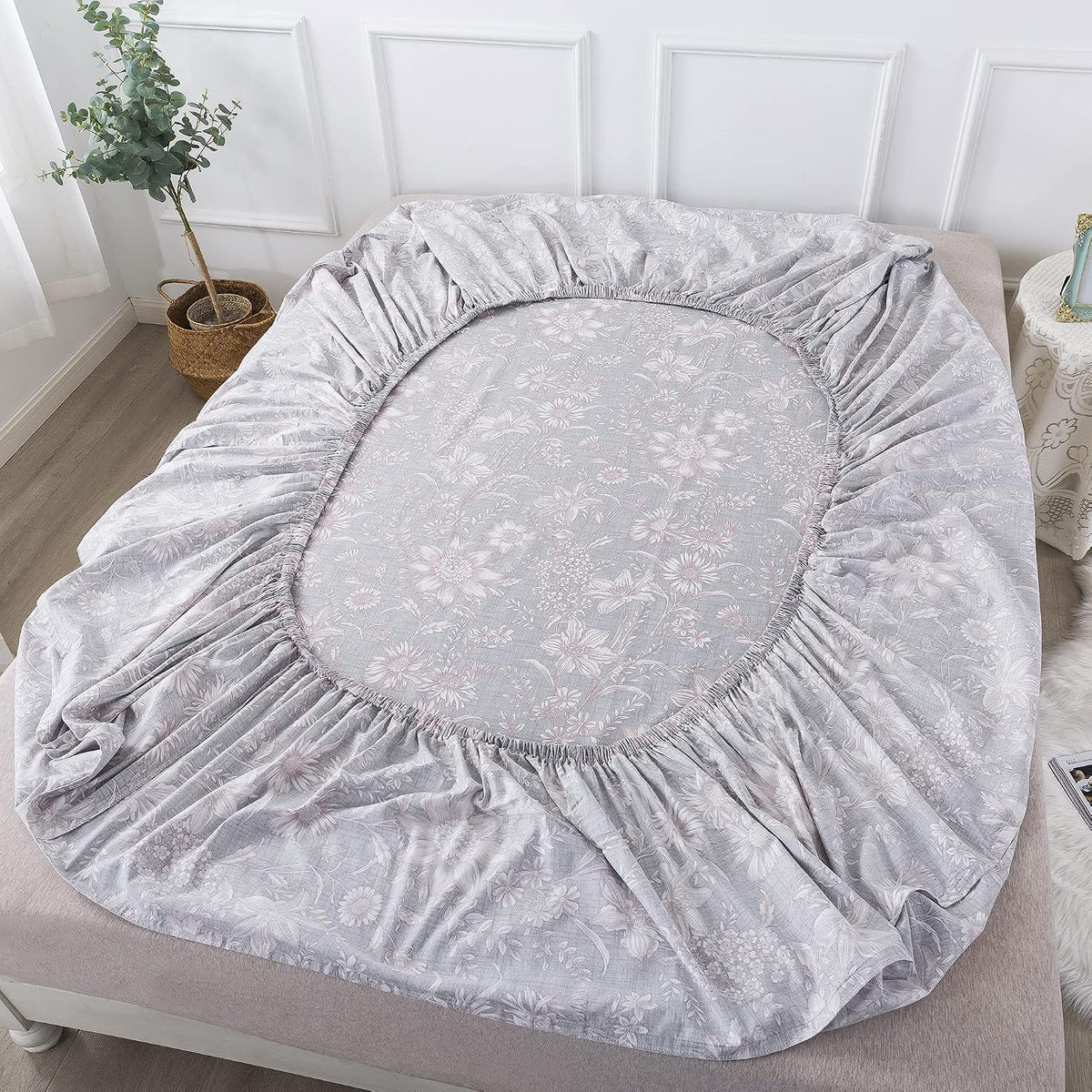 fadfay sheets set twin shabby pink and grey on a desk or shelf