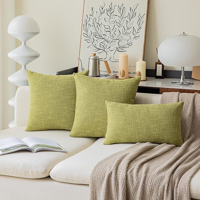 Kevin Textile 2 Packs Throw Pillow Cases Textural Faux Linen Decor Star Cushion - Image 8