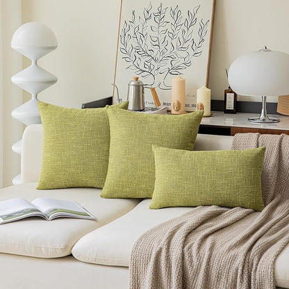 Kevin Textile 2 Packs Throw Pillow Cases Textural Faux Linen Decor Star Cushion - Image 8