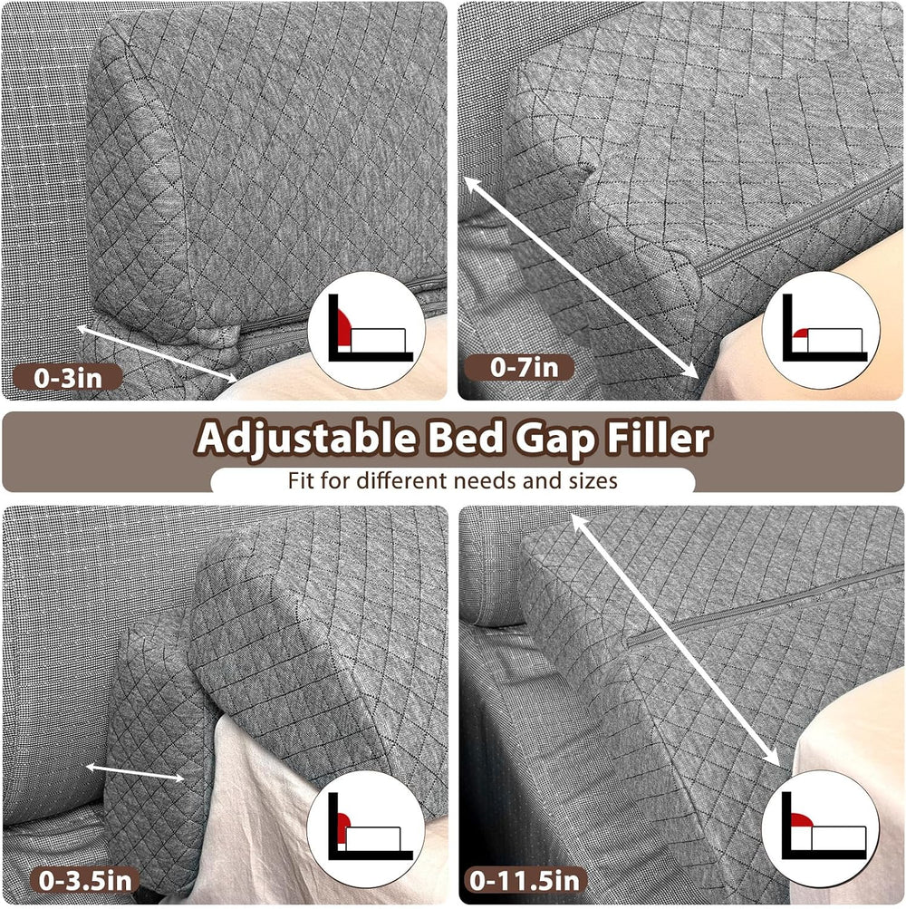 4 Modes Pillow Wedge for Headboard Gap, Foldable Bed Wedge Pillow, Bed Gap Fi...