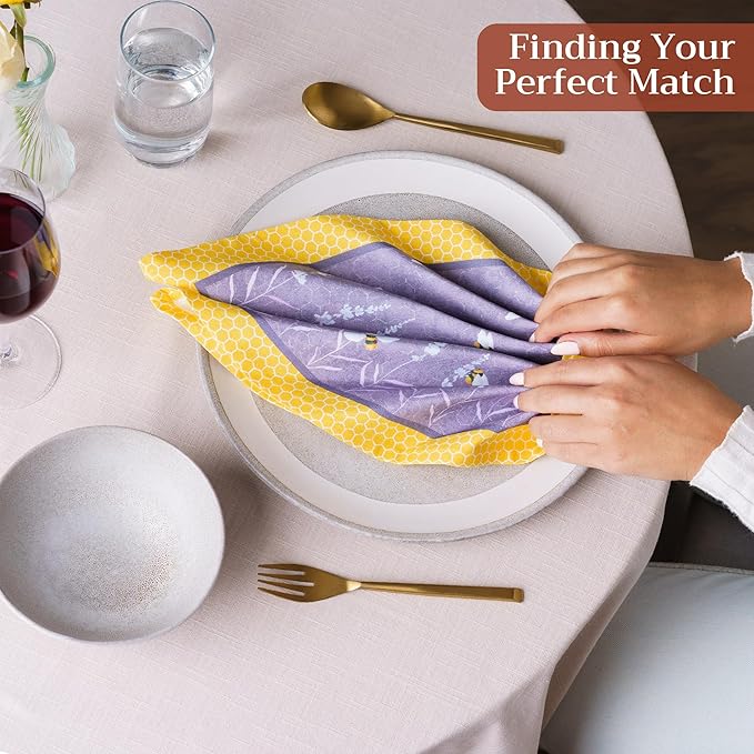 Maison d' Hermine Cloth Napkins Set of 4 100% Cotton Soft & Durable Everyday - Image 5