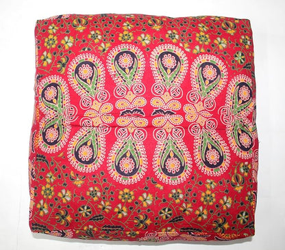 CRAFT KALA Red Peacock Large Hippie Mandala Meditation Floor Ottoman Pillow - Image 8