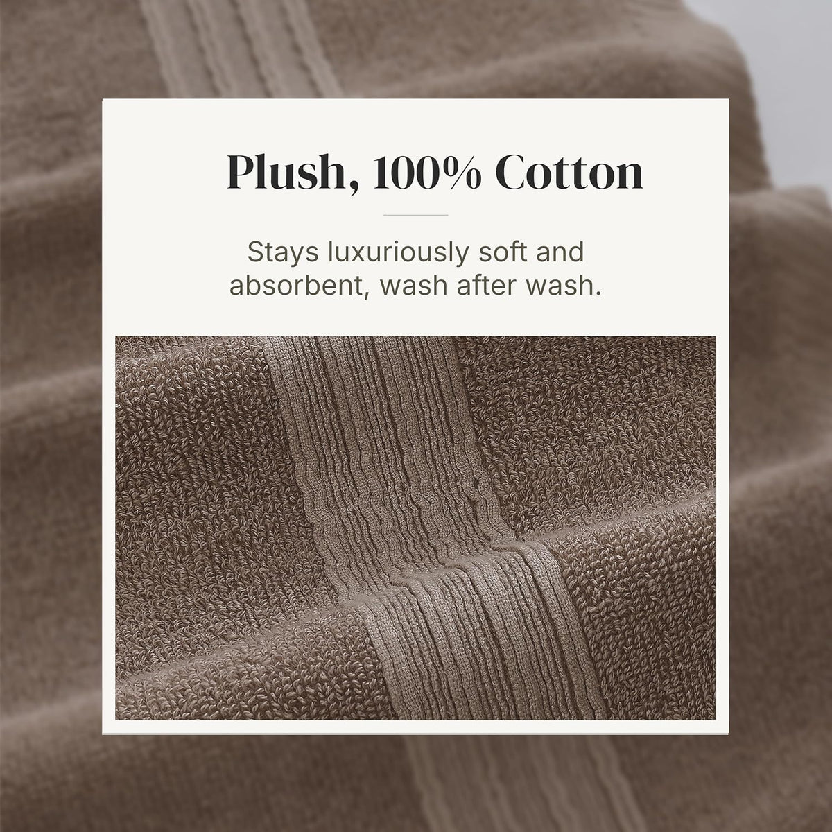modern threads 6 piece bath towel set – showing dimensions