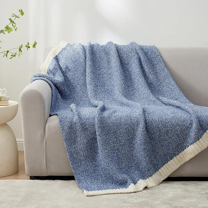 Snuggle Sac Blue Throw XL Blanket 50x70, Super Soft Warm Blankets Oversized - Image 4