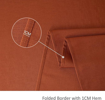 maxmill Slubby Textured Rectangular Tablecloth Water Resistance Antiwrinkle - Image 6