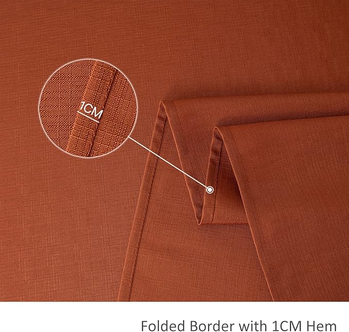 maxmill Slubby Texture Square Tablecloth Stain Resistant Waterproof Wrinkle - Image 6