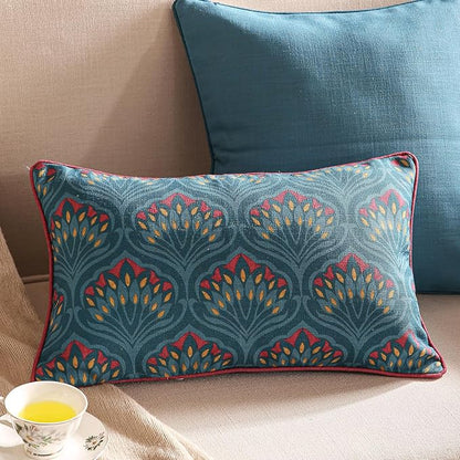 Navy Blue Throw Pillow Covers, Rustic Animal Print - Image 2
