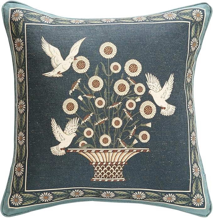 Green Throw Pillow Covers, French Farmhouse by bilingaier