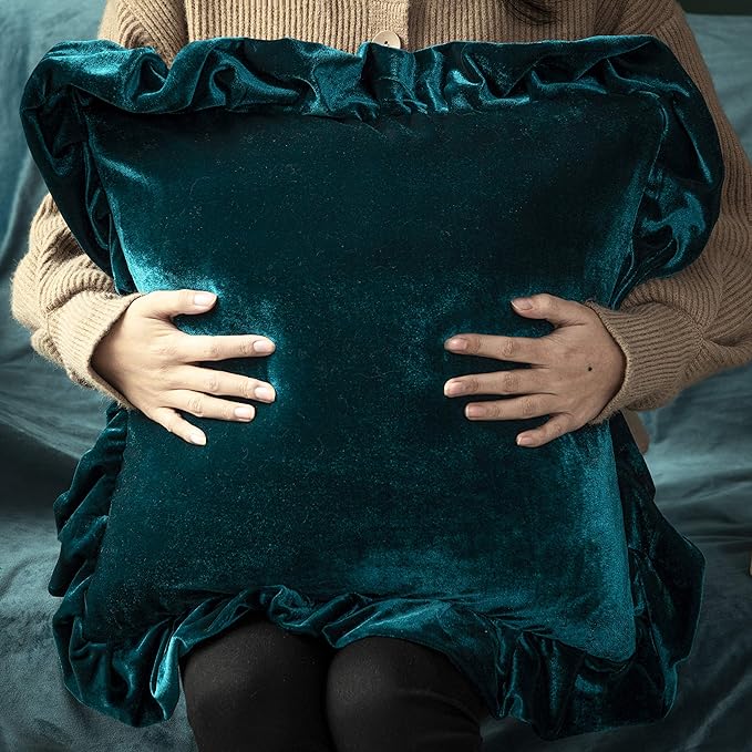 Velvet Throw Pillow Cover Soft Decorative Luxurious Solid Square Cushion Case - Image 3