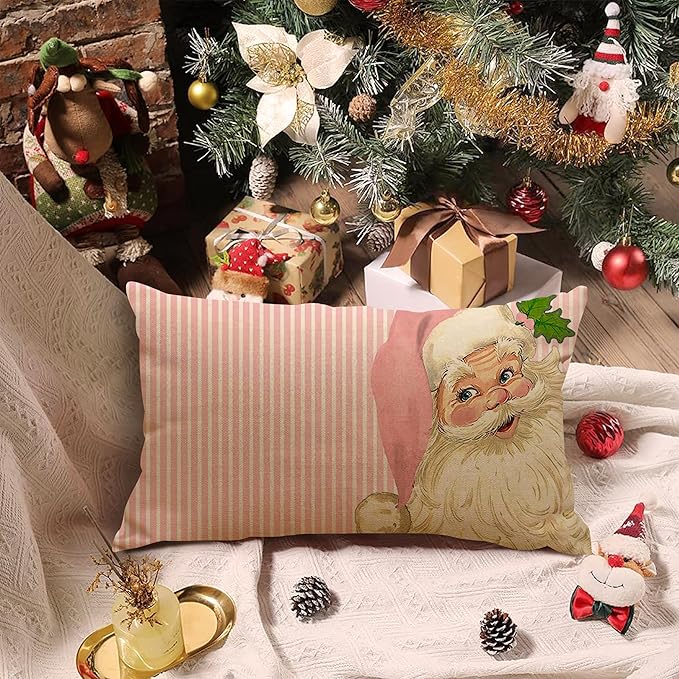 Nostalgic Santa Pillow Cover - Image 4