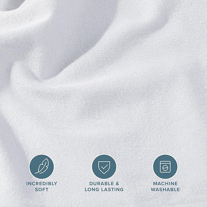 Bare Home Flannel Fitted Bottom Sheet 100% Cotton, Velvety Soft Heavyweight - Image 4