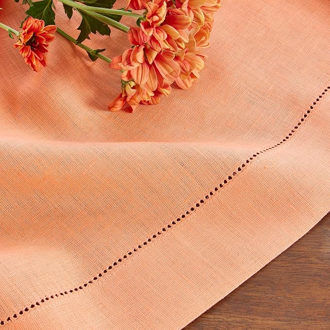 Solino Home Linen Coral Table Runner 144 Inches Long - Image 9