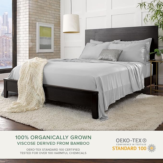 Pure Bamboo California King Sheets, Genuine 100% Organic Viscose Derived from - Image 2