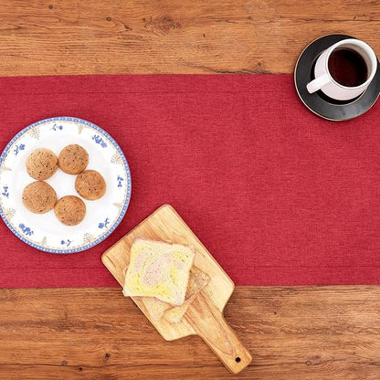 Mebakuk Linen Farmhouse Table Runner Large Burlap Style Soft and Waterproof - Image 5