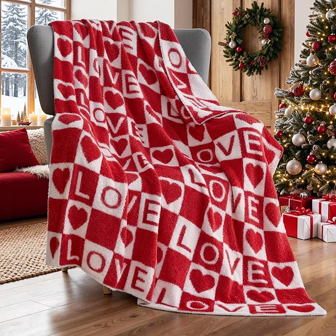 Joiedomi Throw Blanket for Couch Bed Sofa, Knitted Blankets Gifts for by Joiedomi