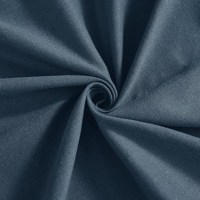 NICETOWN Navy Blue Linen Curtains - Image 9