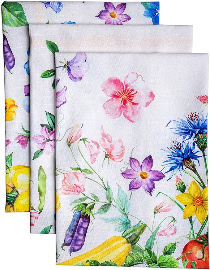 Maison d' Hermine Kitchen Towels Set of 3 100% Cotton 27.50" x 20" Reusable by MaisondHermine