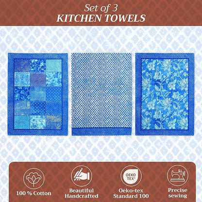 Maison d' Hermine Kitchen Towels Set of 3 100% Cotton 27.50" x 20" Reusable - Image 2