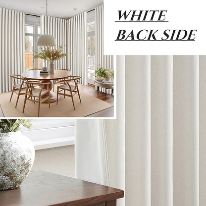 Birch Blackout Curtains 60 Inches Extra Wide Cute Linen 90 Inch Length - Image 6