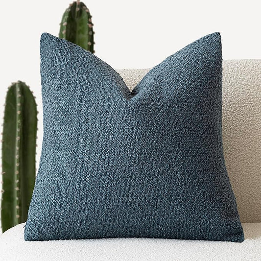 Foindtower Textured Boucle Throw Pillow Covers Accent Solid Pillow Cases Cozy by Foindtower