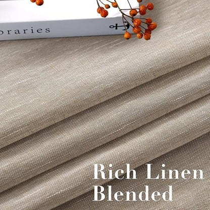 H.VERSAILTEX Natural Linen Curtains Soft Linen Semi Sheer Curtains - Image 4