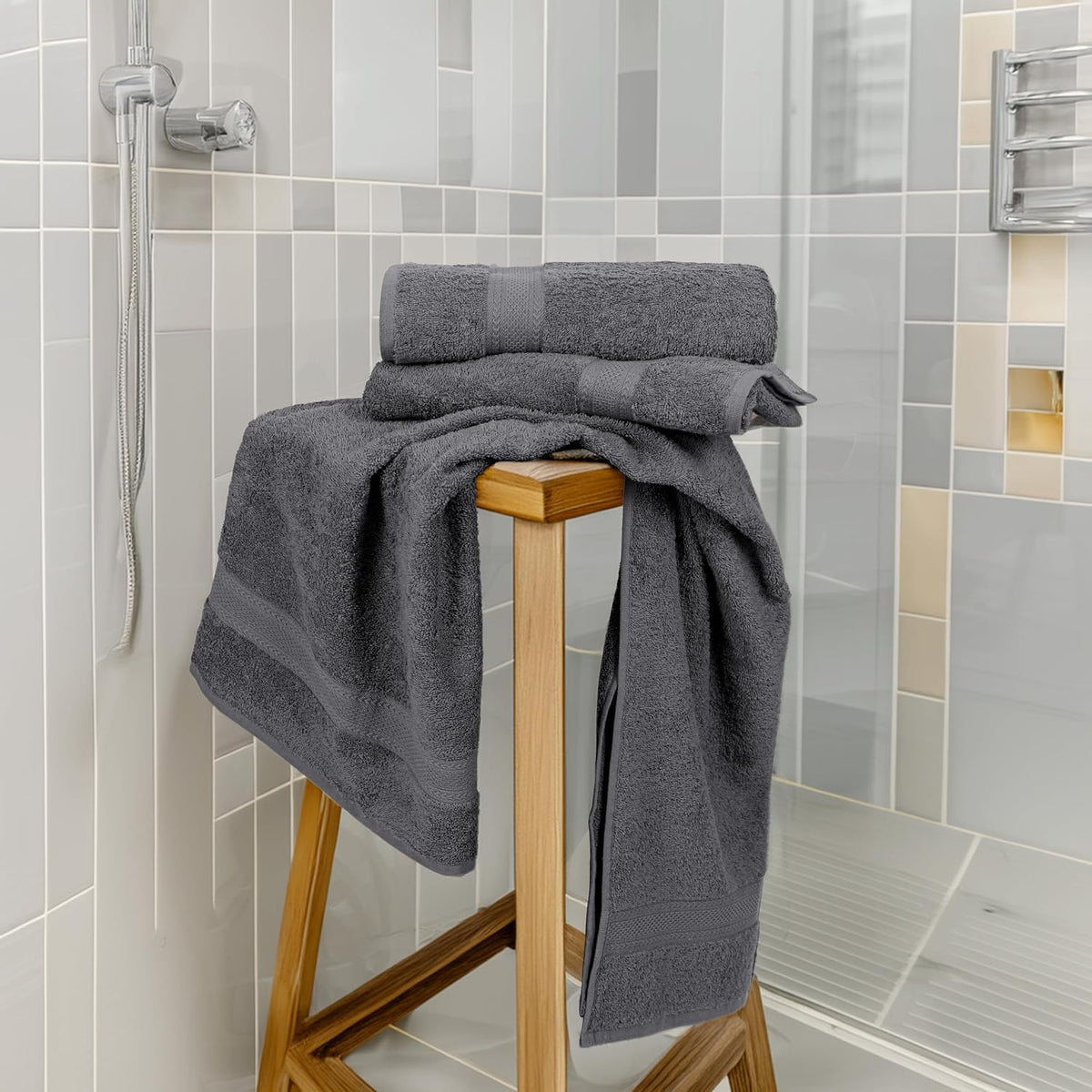 texcraft large bath towels set of 6 –, package contents