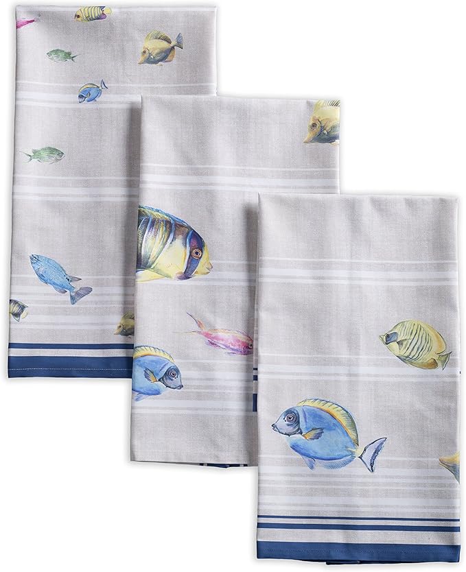 Maison d' Hermine Kitchen Towels Set of 3 100% Cotton 27.50" x 20" Reusable by MaisondHermine