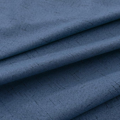 KOUFALL Denim Blue Back Tab Linen Blackout Curtains 92 Inches Long - Image 8