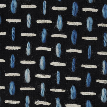 L. R. Resources, Inc. LR Home Hand-Woven Black/White/Blue Geometric Cotton - Image 8