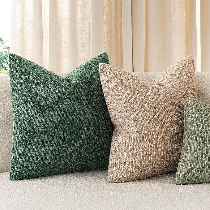 Foindtower Decorative Textured Boucle Throw Pillow Covers Accent Solid Pillow - Image 7