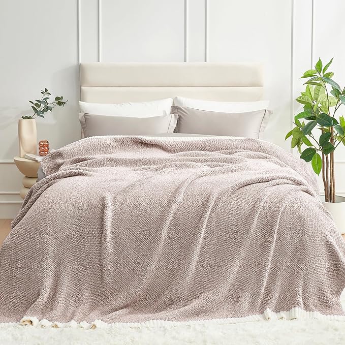 Snuggle Sac Queen Size Bedding Blanket Taupe, Super Soft Warm Microfiber by SnuggleSac