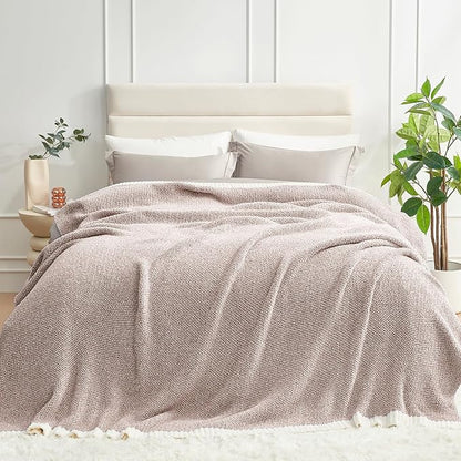 Snuggle Sac Queen Size Bedding Blanket Taupe, Super Soft Warm Microfiber by SnuggleSac