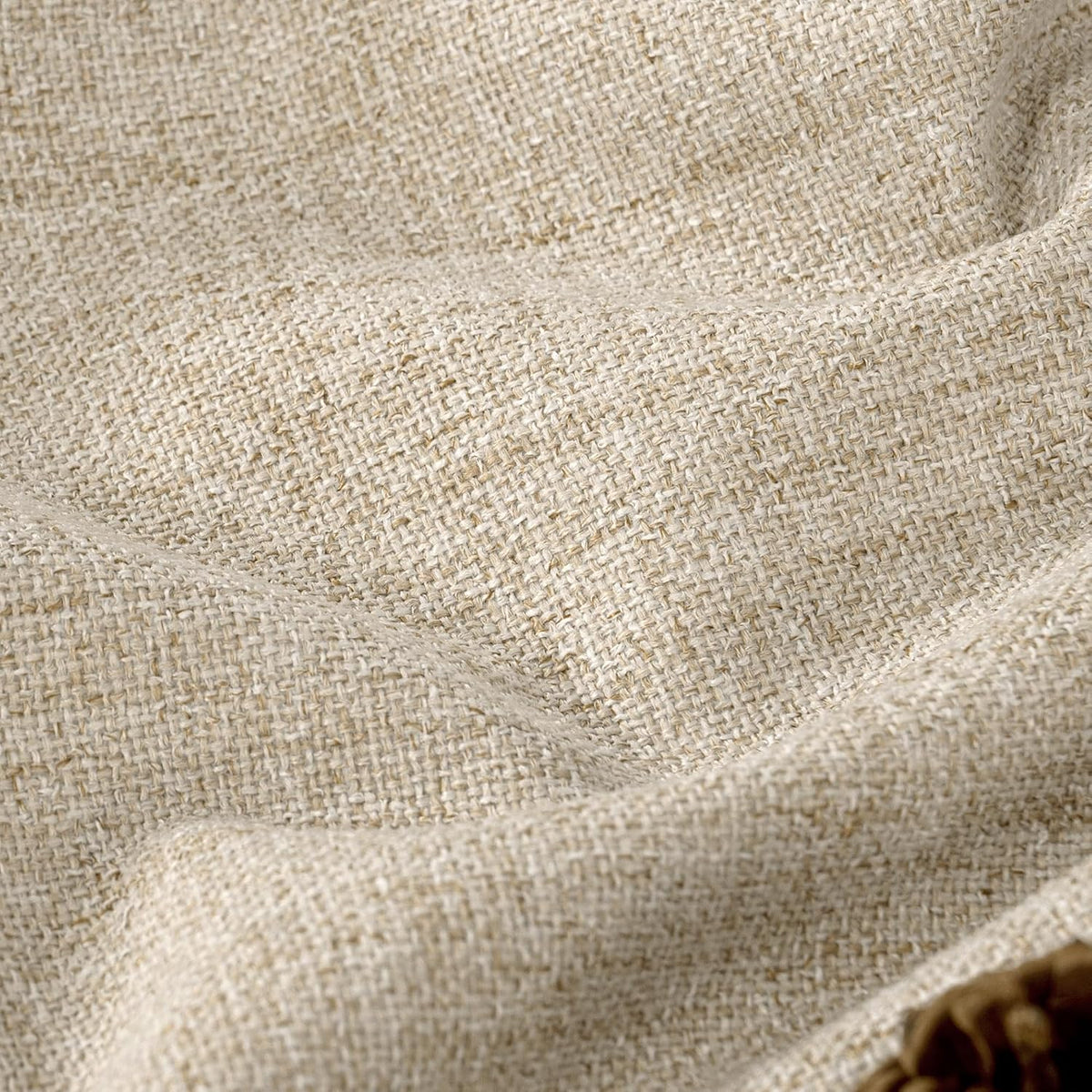 lajode linen blackout curtains 63 inches long, side view